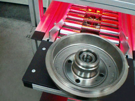 Machine vision system for drum brake bearing production control