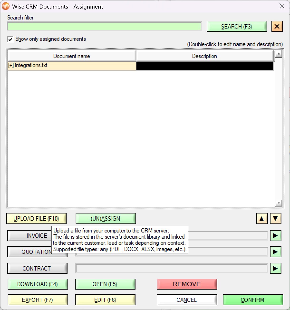 Acrescentar um documento
