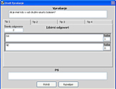 Pre-defining the questionnaire